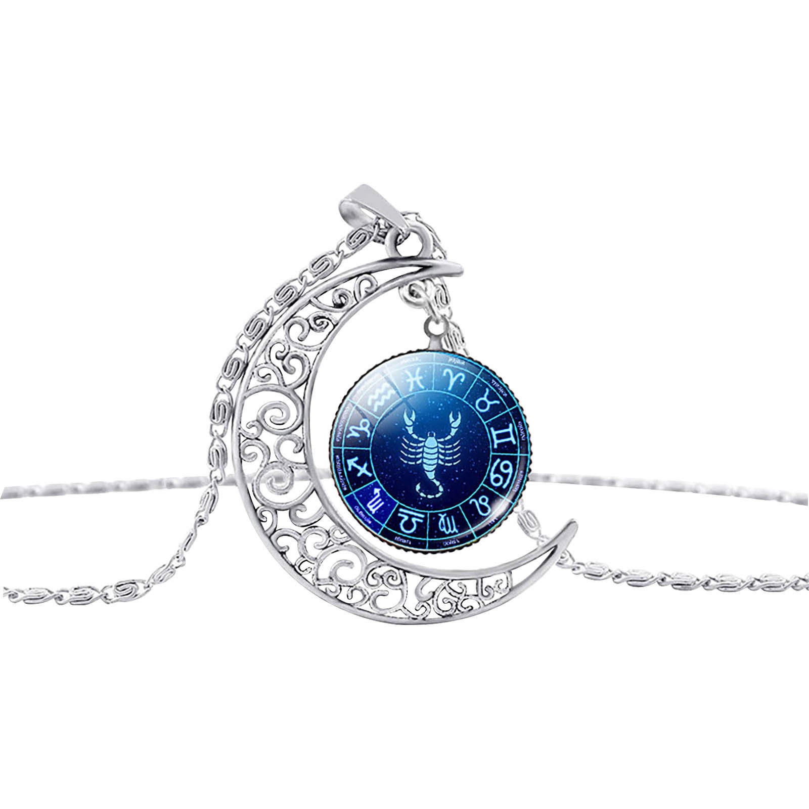 thumbnail image 2 of 12 Constelación Luna Collar Colgante Gema Universo estrellado, 2 of 2